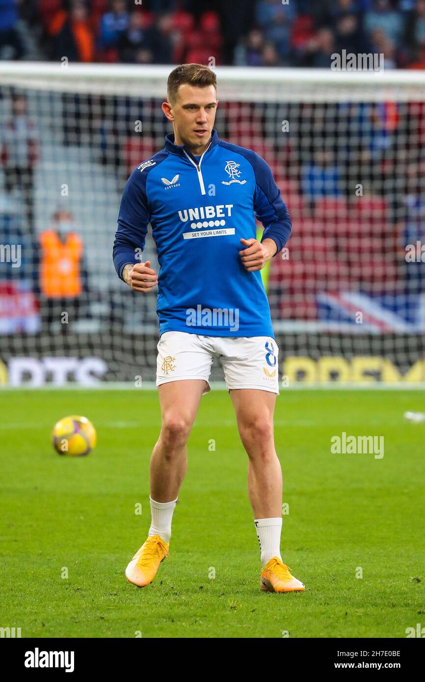 RYAN JACK, calciatore professionista, gioca per il Rangers FC, Glasgow, Scozia, Regno Unito Foto Stock
