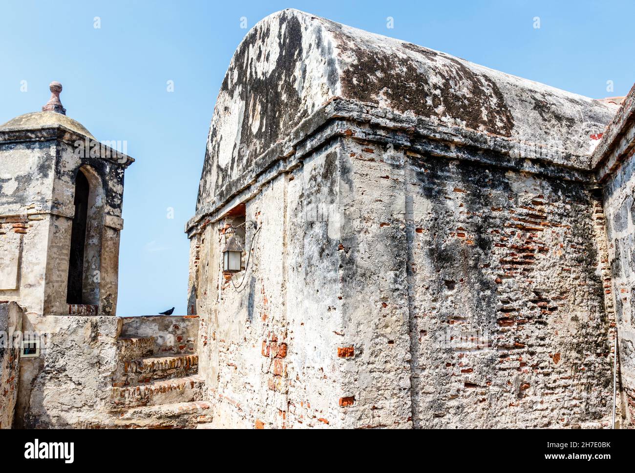 Il Castillo San Felipe de Barajas è una fortezza nella città di Cartagena, Colombia, Sud America. Foto Stock