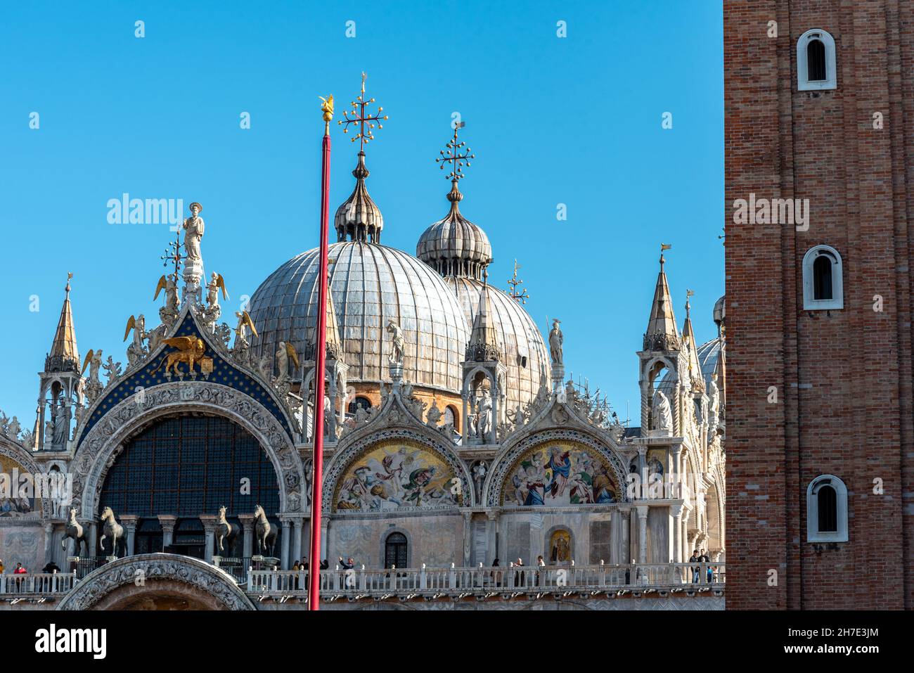 Tetto della Basilica in Piazza San Marco, Venezia, Italia Foto Stock