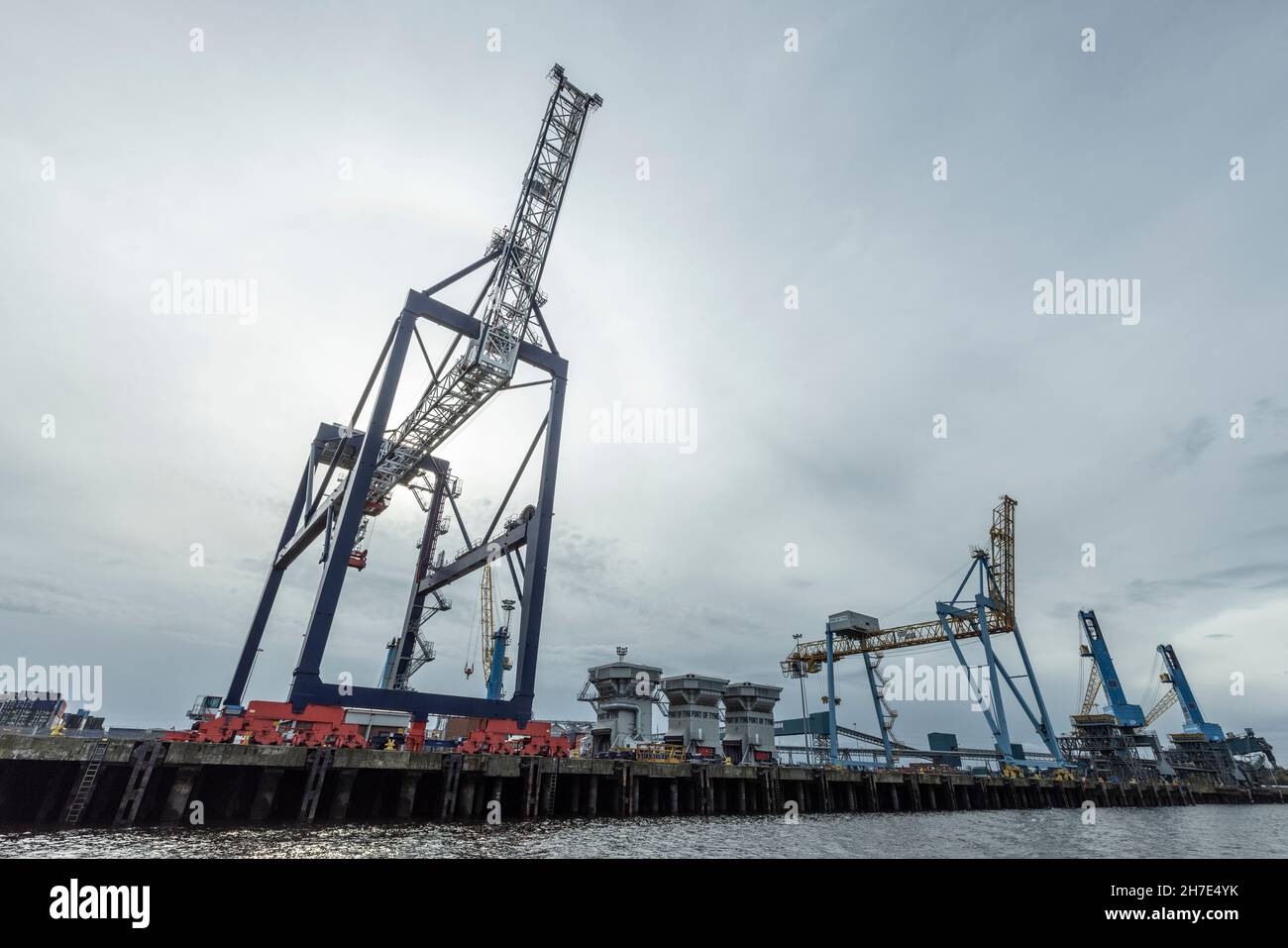 Port of Tyne la sede della Dogger Bank Wind Farm Development, joint venture 50:50 tra Equinor e SSE Renewables, Newcastle, Inghilterra, Regno Unito Foto Stock