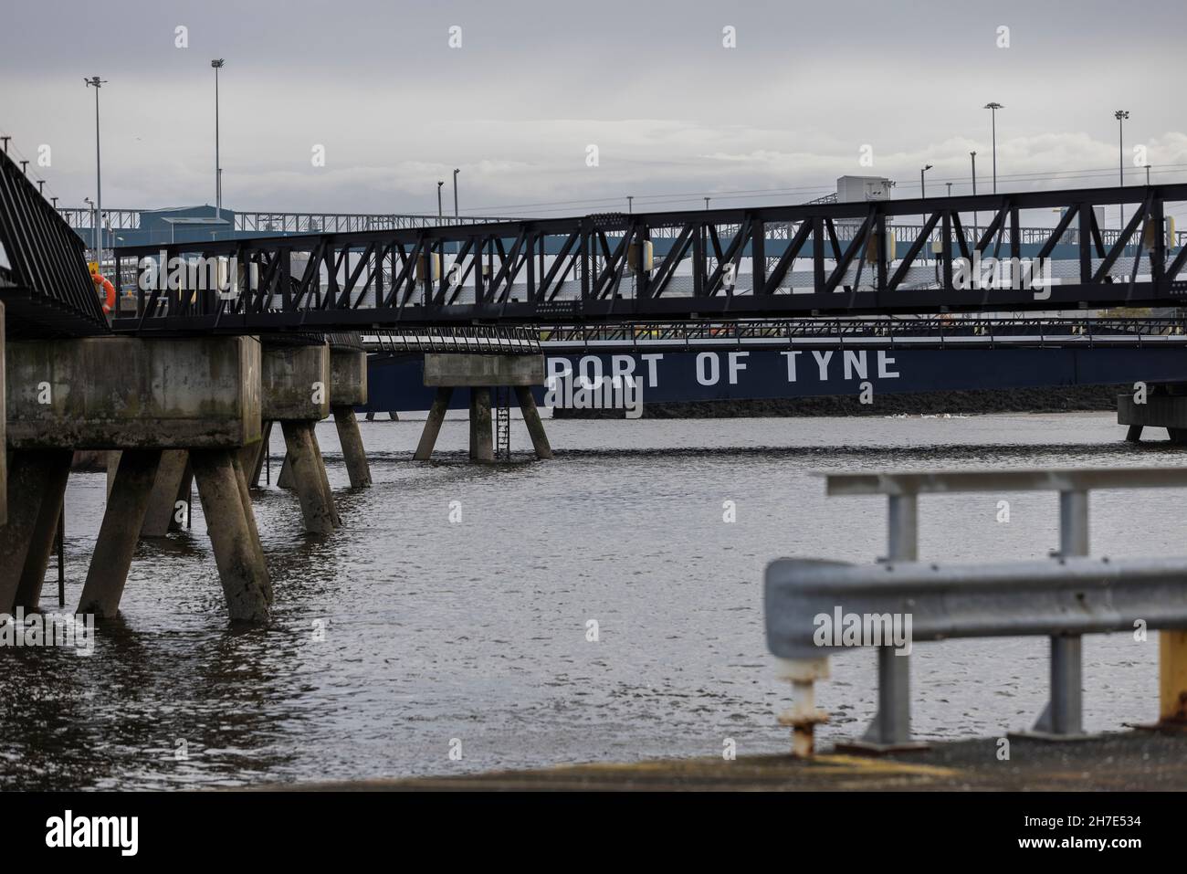 Port of Tyne la sede della Dogger Bank Wind Farm Development, joint venture 50:50 tra Equinor e SSE Renewables, Newcastle, Inghilterra, Regno Unito Foto Stock
