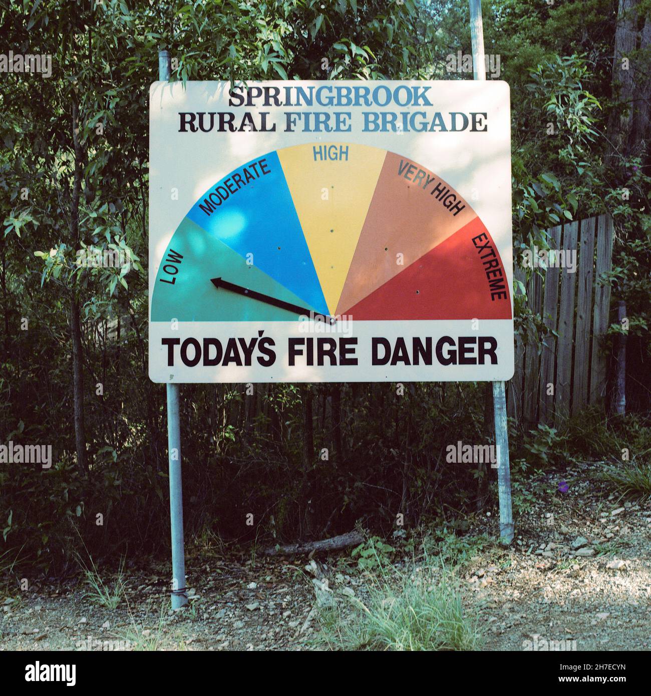Cartello antincendio Springbrook National Park, New South Wales, Australia Foto Stock