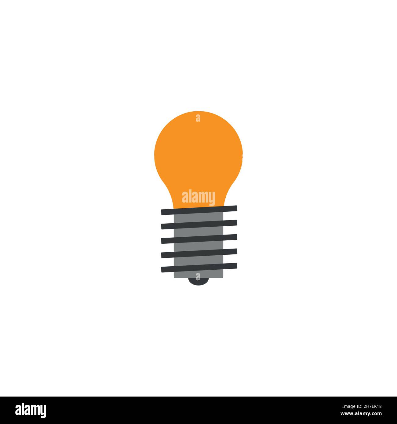 Icona della lampadina. Simbolo dell'idea. Segnale luminoso. Elemento di design del logo Illustrazione Vettoriale