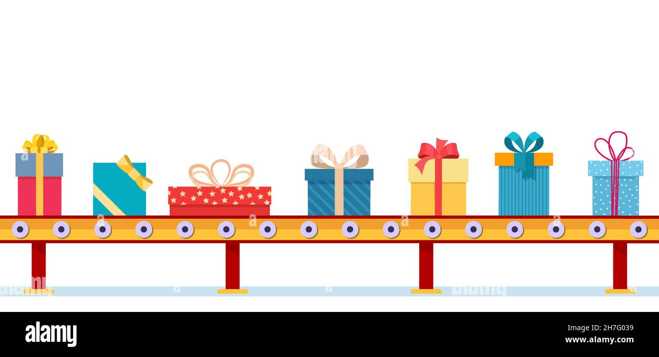 Confezioni regalo natalizie. Illustrazione Vettoriale