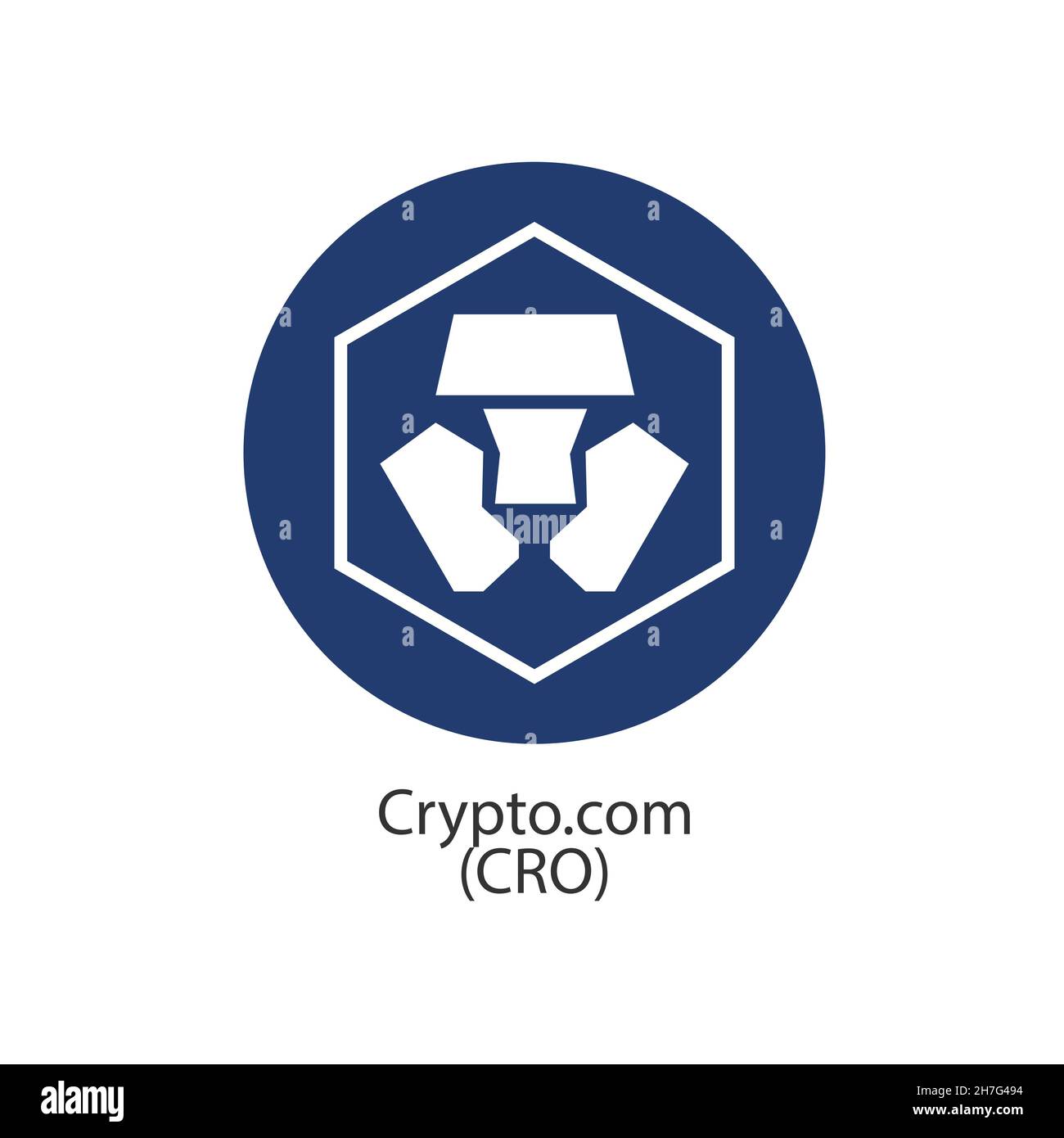 Cryoto.com (CRO) Internet-of-Things pagamenti crittocoin vettore icona logo Illustrazione Vettoriale