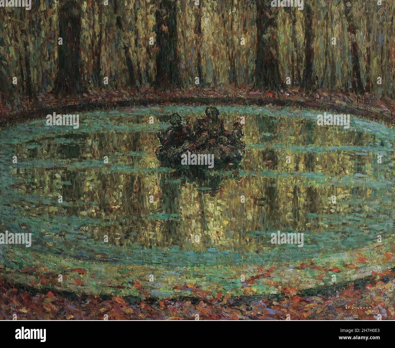 Henri le Sidaner - la piscina con le alghe - 1916 Foto Stock
