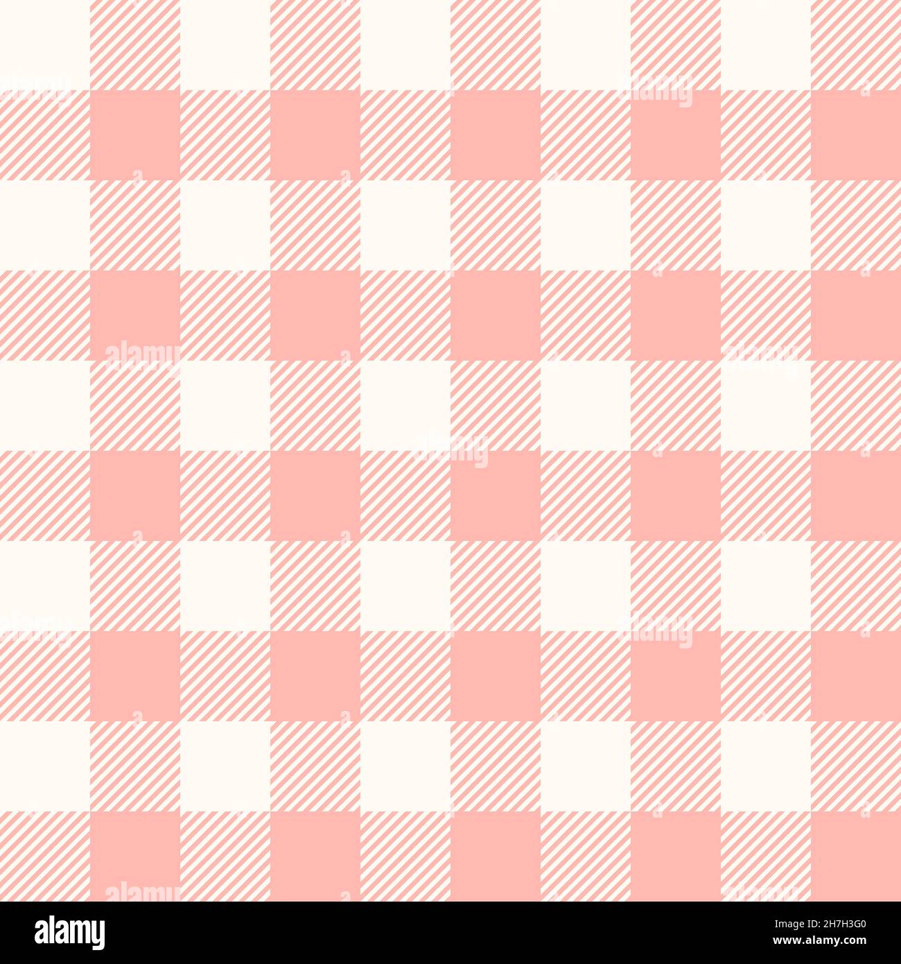 Tradizionale modello a scacchi Gingham per tovaglia da picnic. Pattern Vichy vettoriale senza giunture. Tessuto Buffalo check. Backgroun astratto geometrico Illustrazione Vettoriale