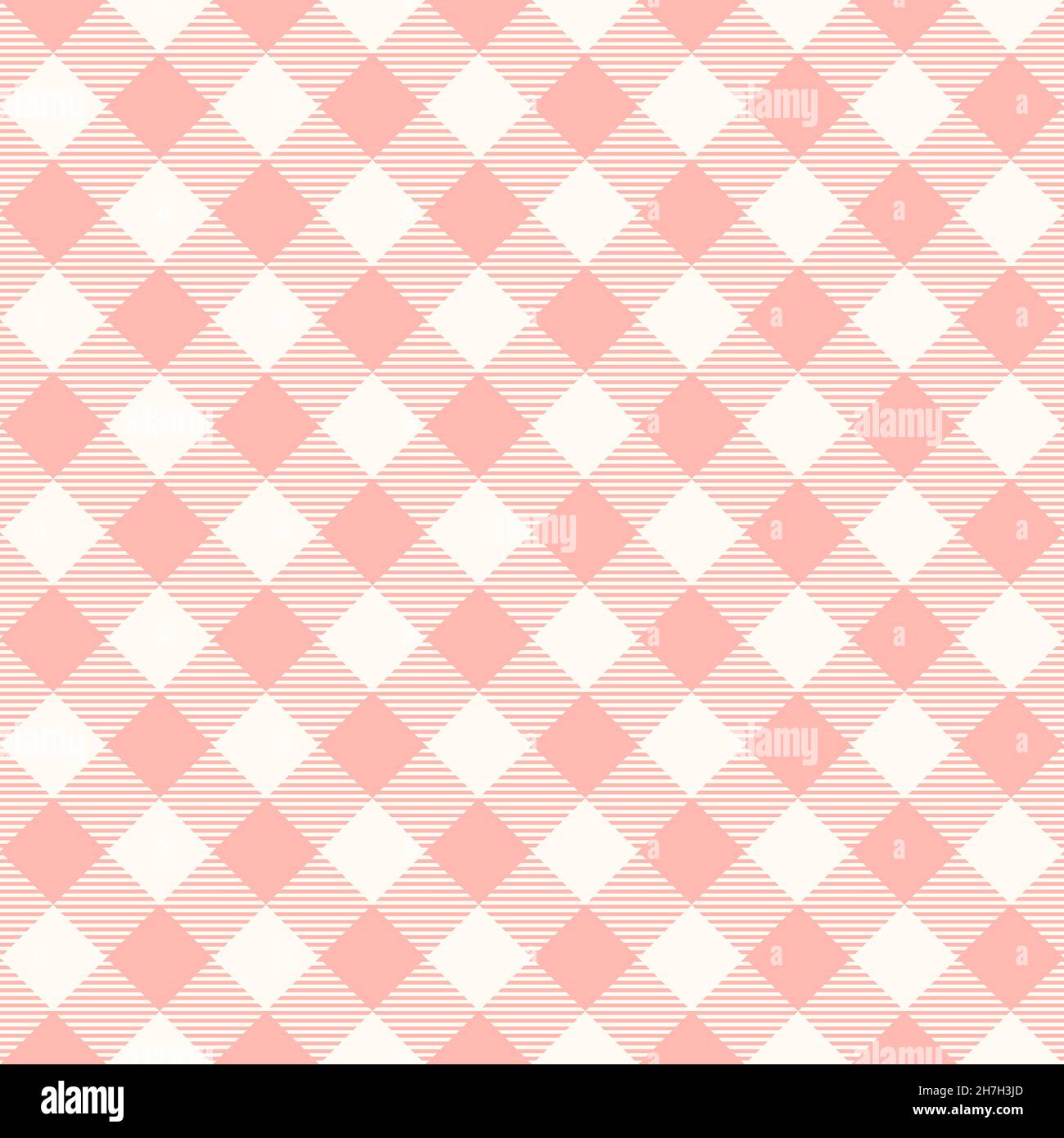 Tradizionale modello a scacchi Gingham per tovaglia da picnic. Pattern Vichy vettoriale senza giunture. Tessuto Buffalo check. Backgroun astratto geometrico Illustrazione Vettoriale