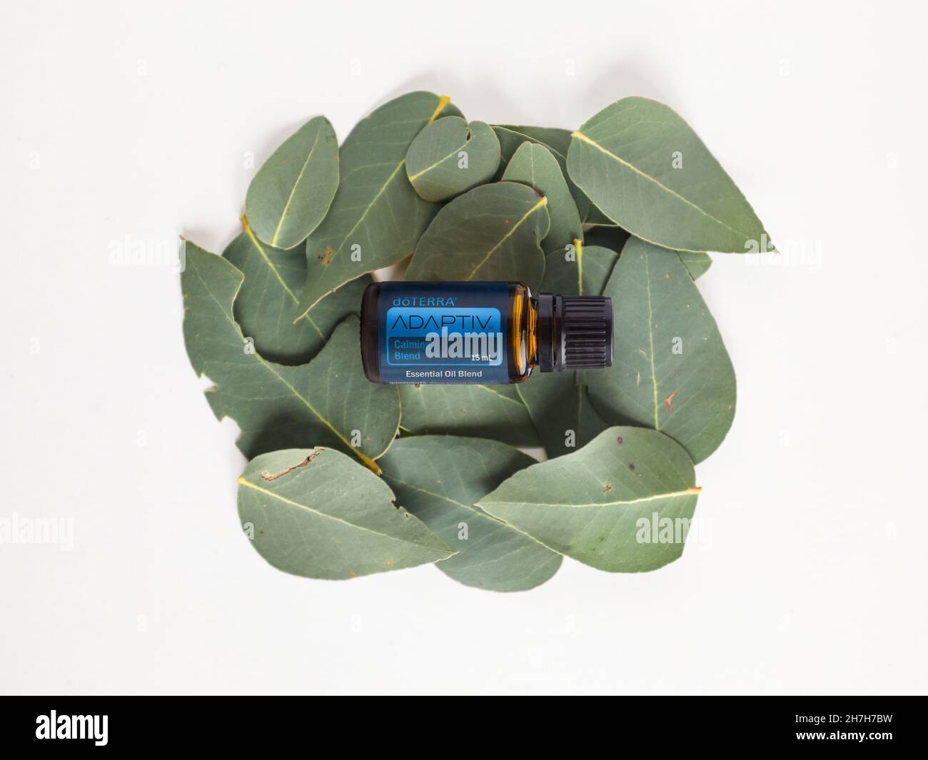 PYRAMID HILL, AUSTRALIA - 10 agosto 2021: Immagine editoriale illustrativa degli oli essenziali di Doterra Foto Stock