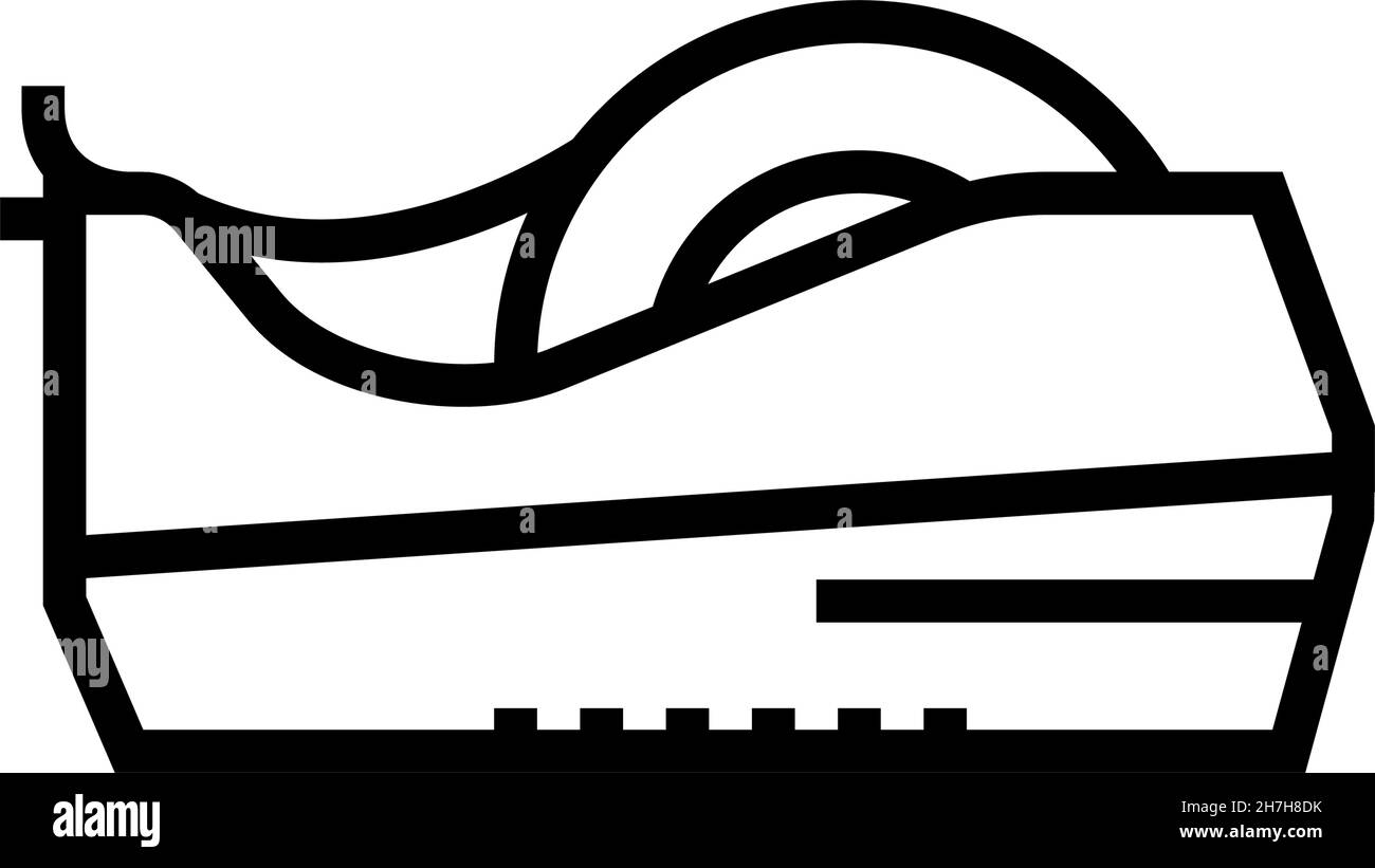 immagine vettoriale dell'icona della linea di distribuzione del nastro Illustrazione Vettoriale