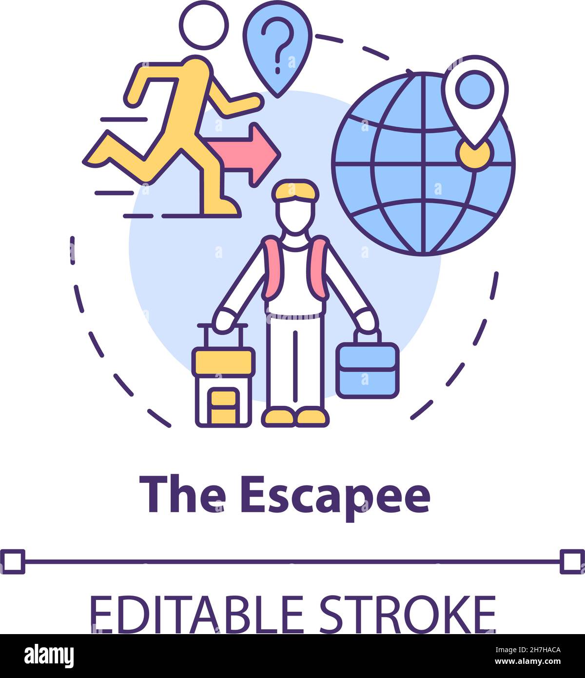 Icona Escape Concept Illustrazione Vettoriale