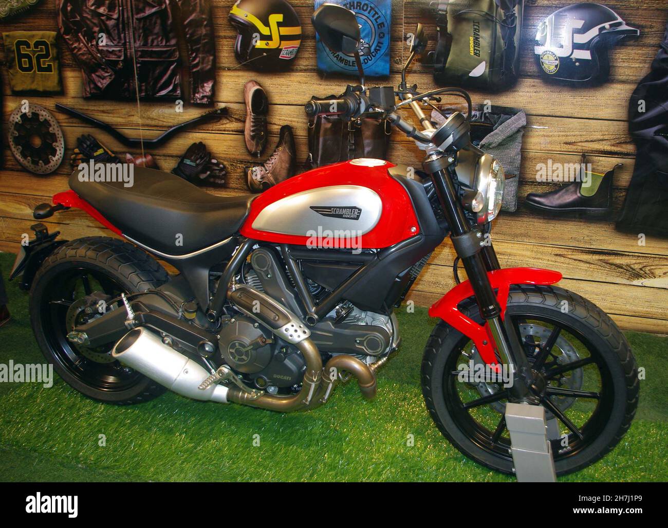 Nuova moto classica italiana: Ducati 800 Scrambler Classic Foto Stock