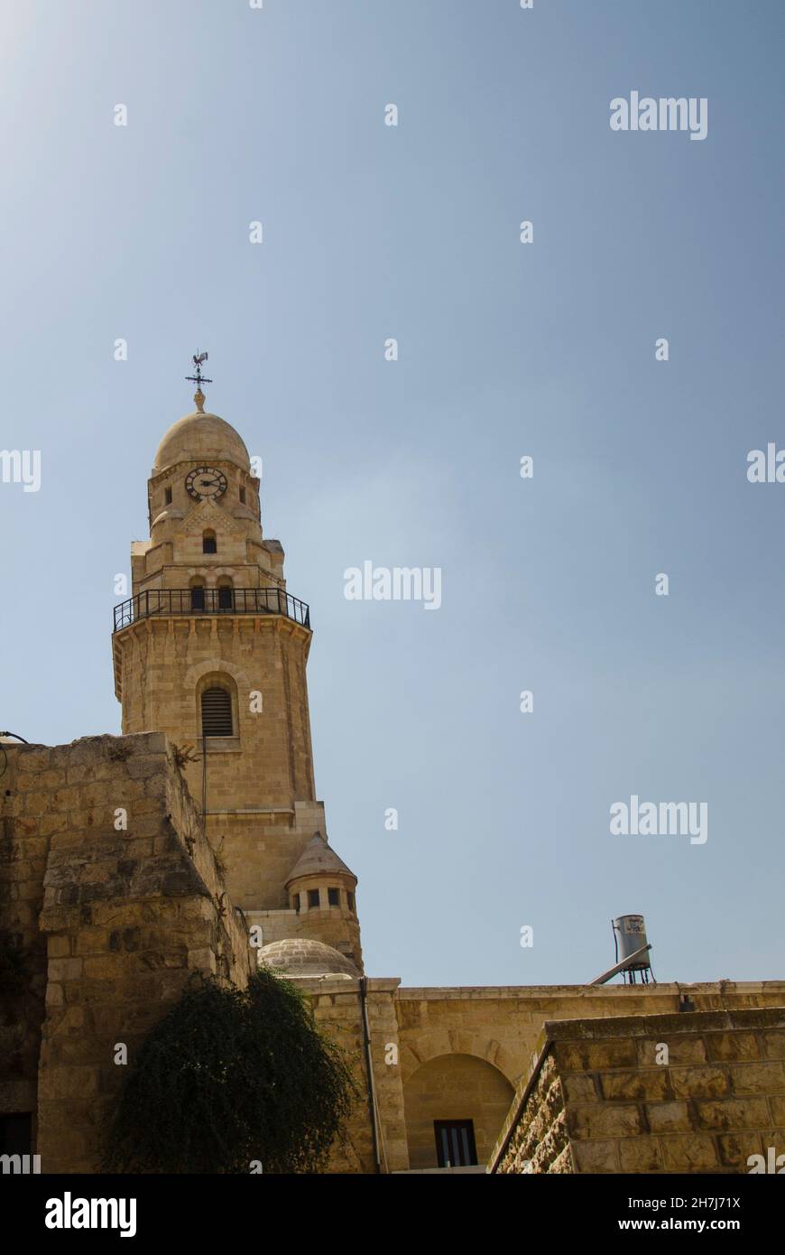 Antica casa con le intemperie a Gerusalemme, Israele Foto Stock