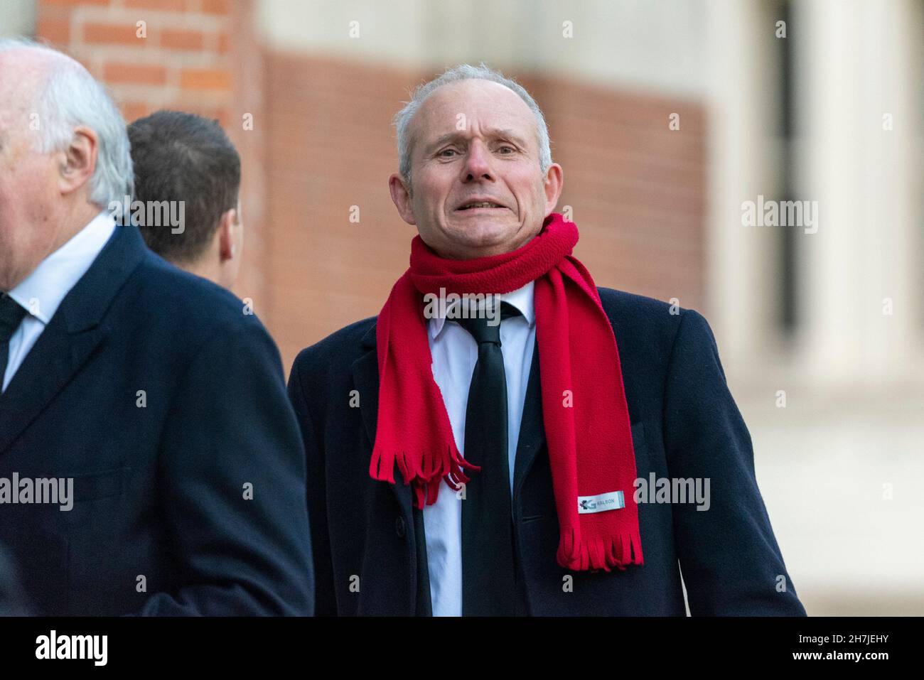 David Lidington, ex deputato, arriva per la messa funeraria richiesta per l'assassinio del deputato Sir David Amess alla Cattedrale di Westminster, Londra, Regno Unito Foto Stock