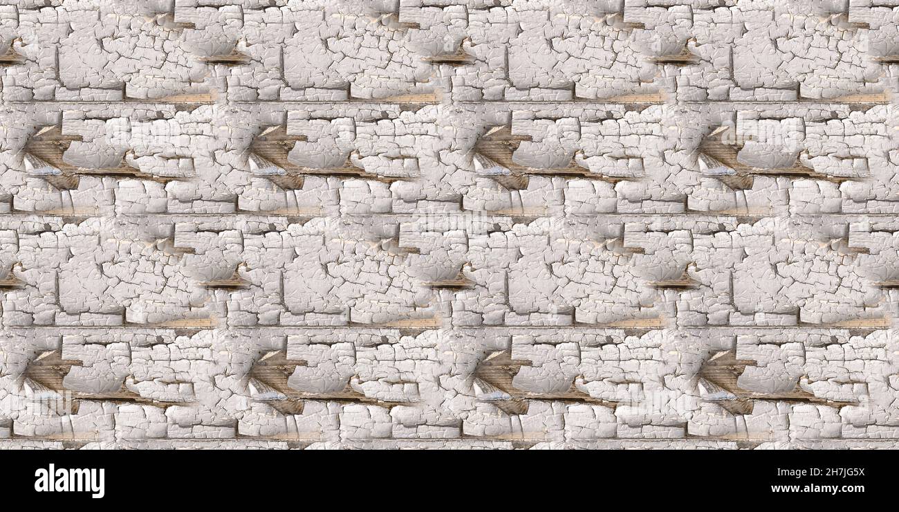 Legno spaccato senza giunture. Fence rotta usurata. Ruvido Foto Stock