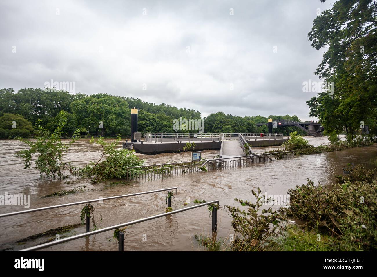 Germania - 16.7.2021: Inondazioni in Germania a causa di forti piogge Foto Stock