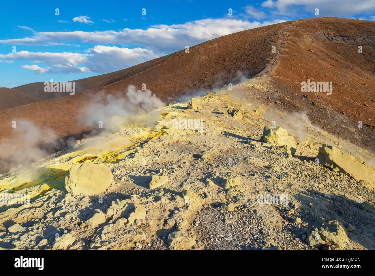 Gran Gratere, Isola di Vulcano, Isole Eolie, Sicilia, Italia Foto Stock