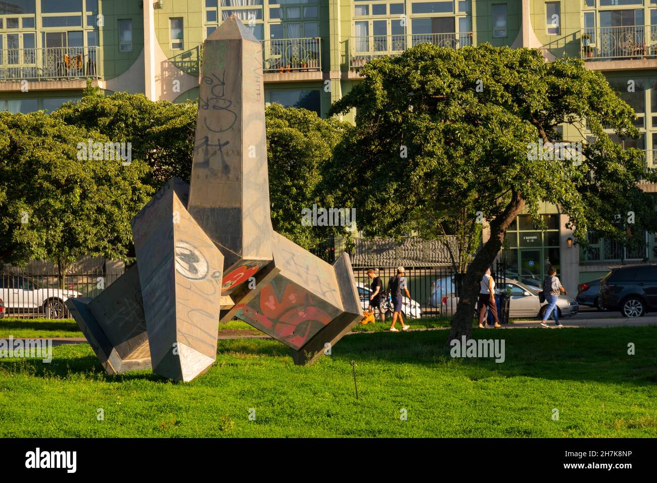 McCarren Park nel quartiere Greenpoint e Williamsburg di Brooklyn, New York Foto Stock