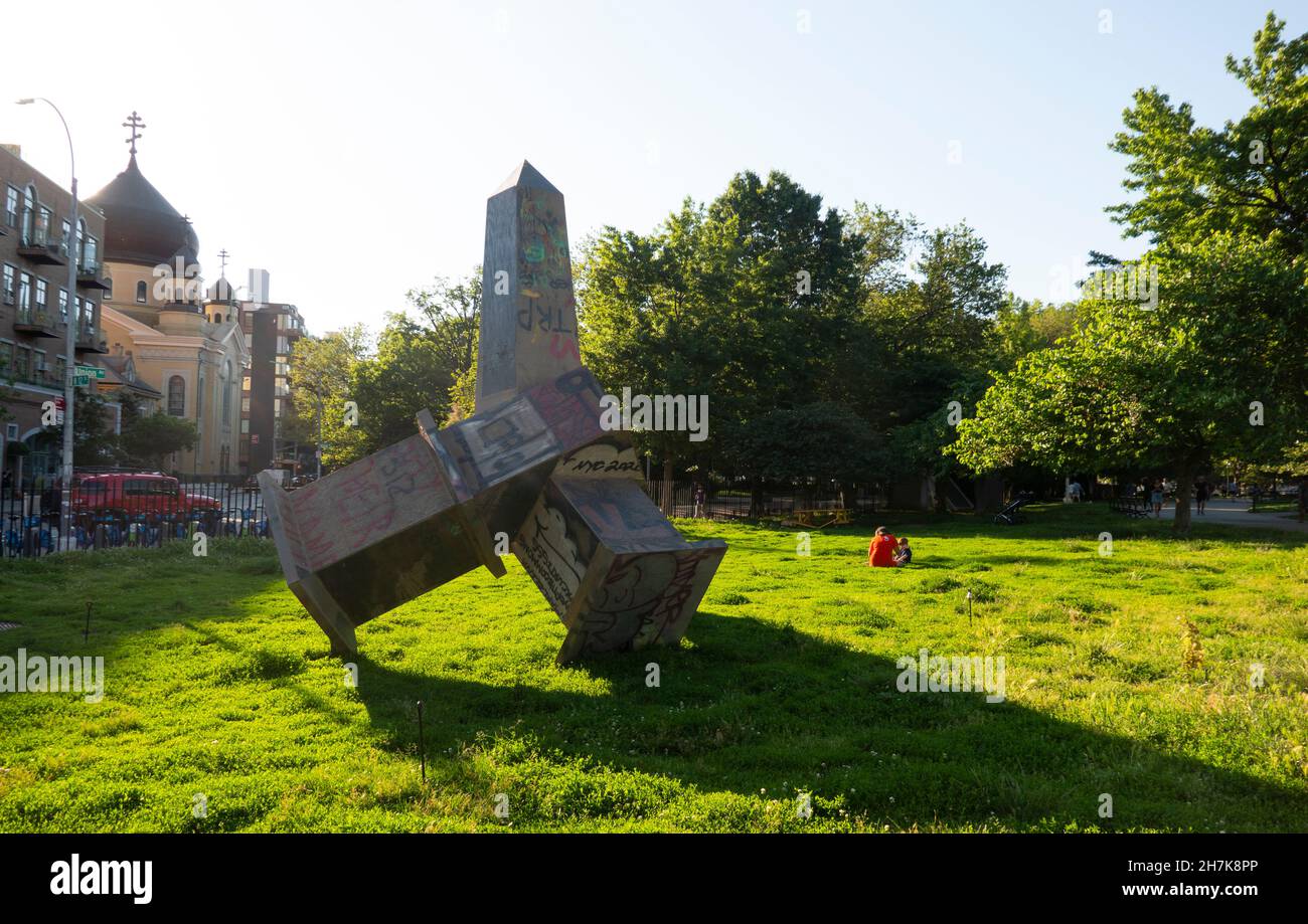 McCarren Park nel quartiere Greenpoint e Williamsburg di Brooklyn, New York Foto Stock