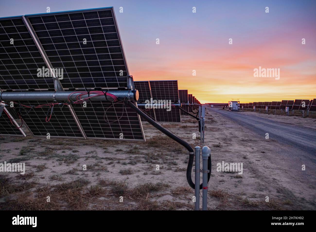 Solare nella California centrale Foto Stock