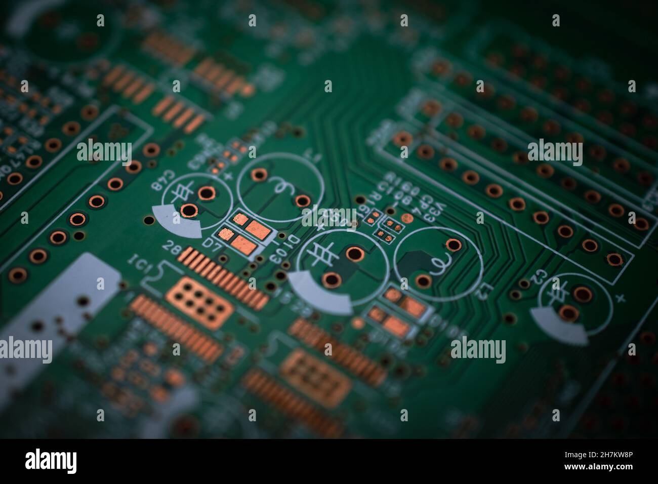 Tecnologia di sfondo della scheda a circuiti stampati Foto Stock