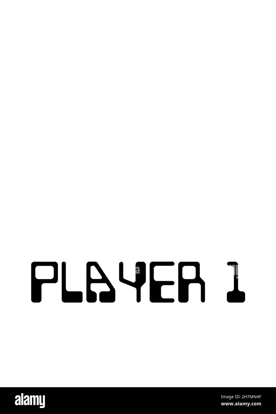 Bella arte digitale in lettere tipografiche, a colori e anche in bianco e nero Foto Stock