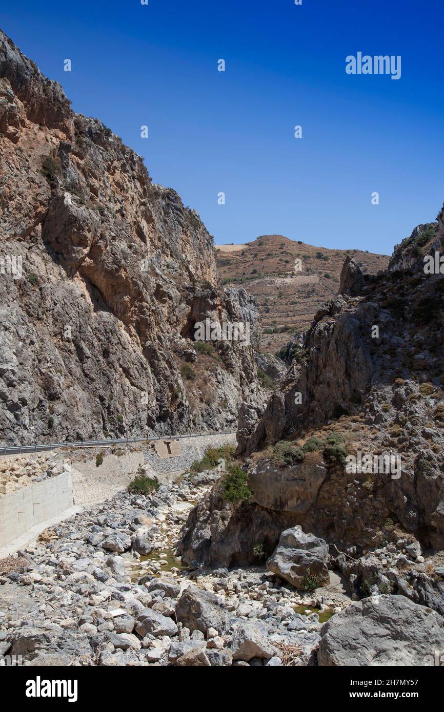 Kourtaliotiko- gola, fiume Megalopotamos, Rethymno, Creta, Grecia Foto Stock