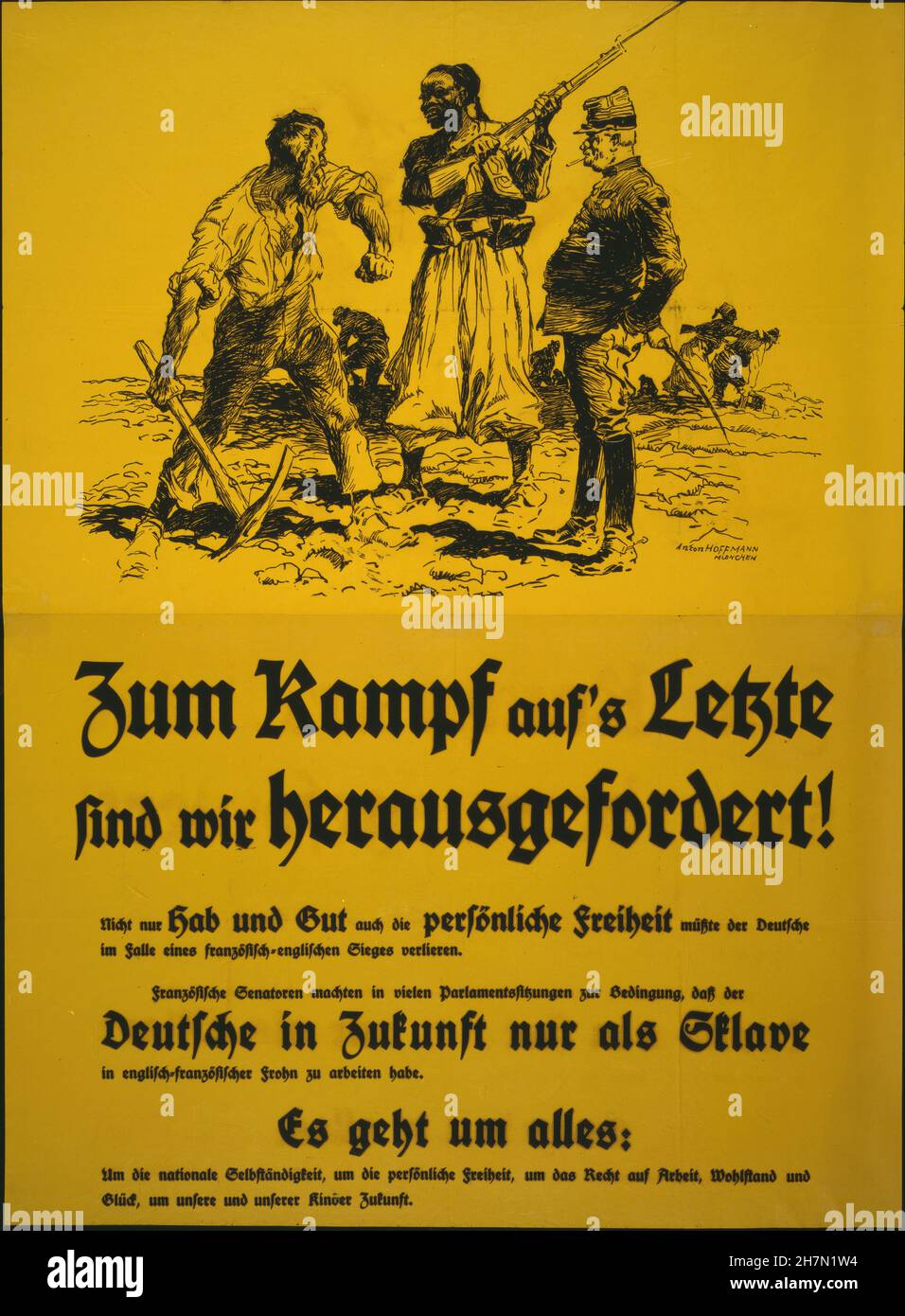 Poster Propaganda Tedesca Prima Guerra Mondiale – Stampa Militare, Soldato Tedesco