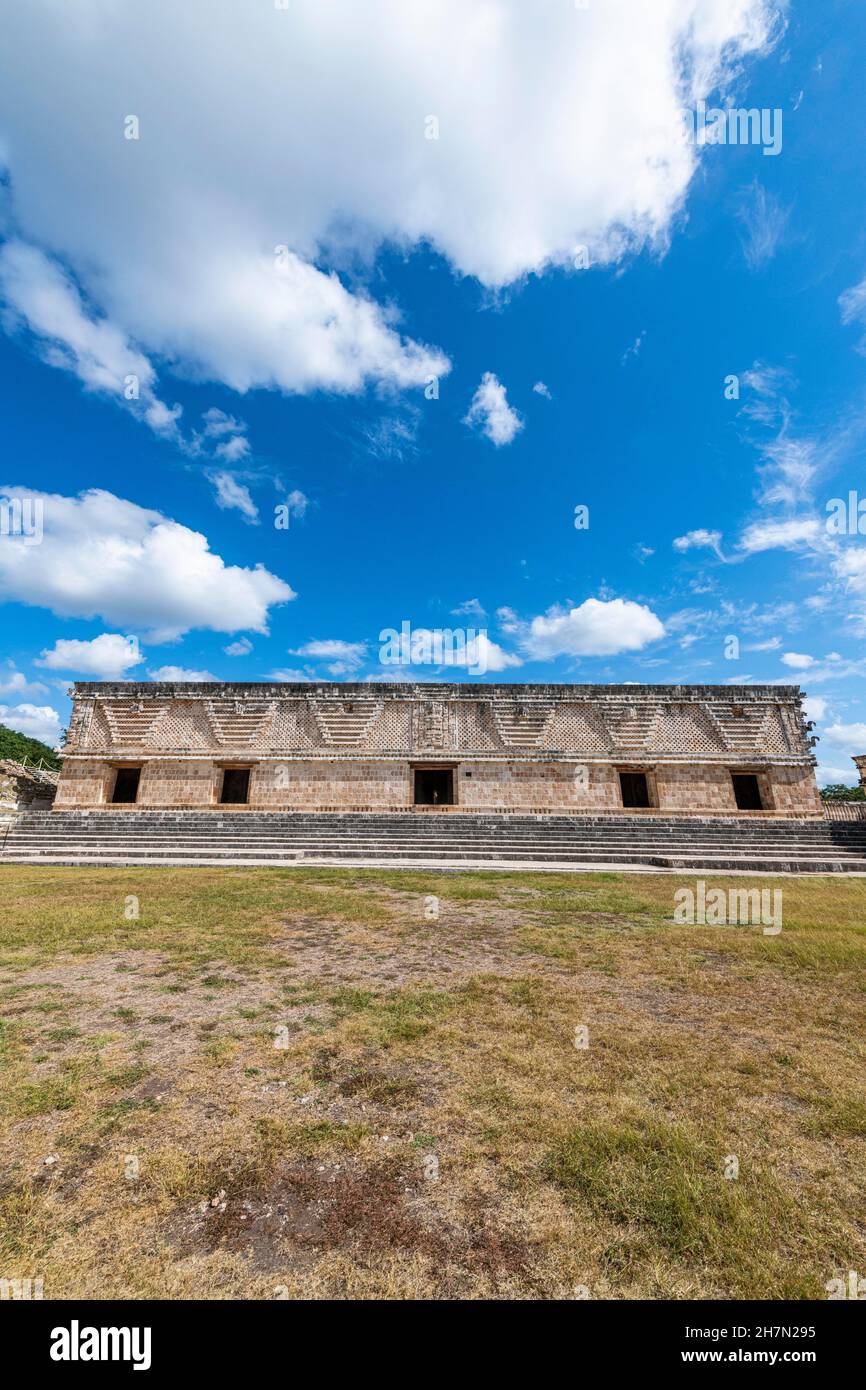 Sito patrimonio dell'umanità dell'UNESCO, le rovine Maya di Uxmal, Yucatan, Messico Foto Stock