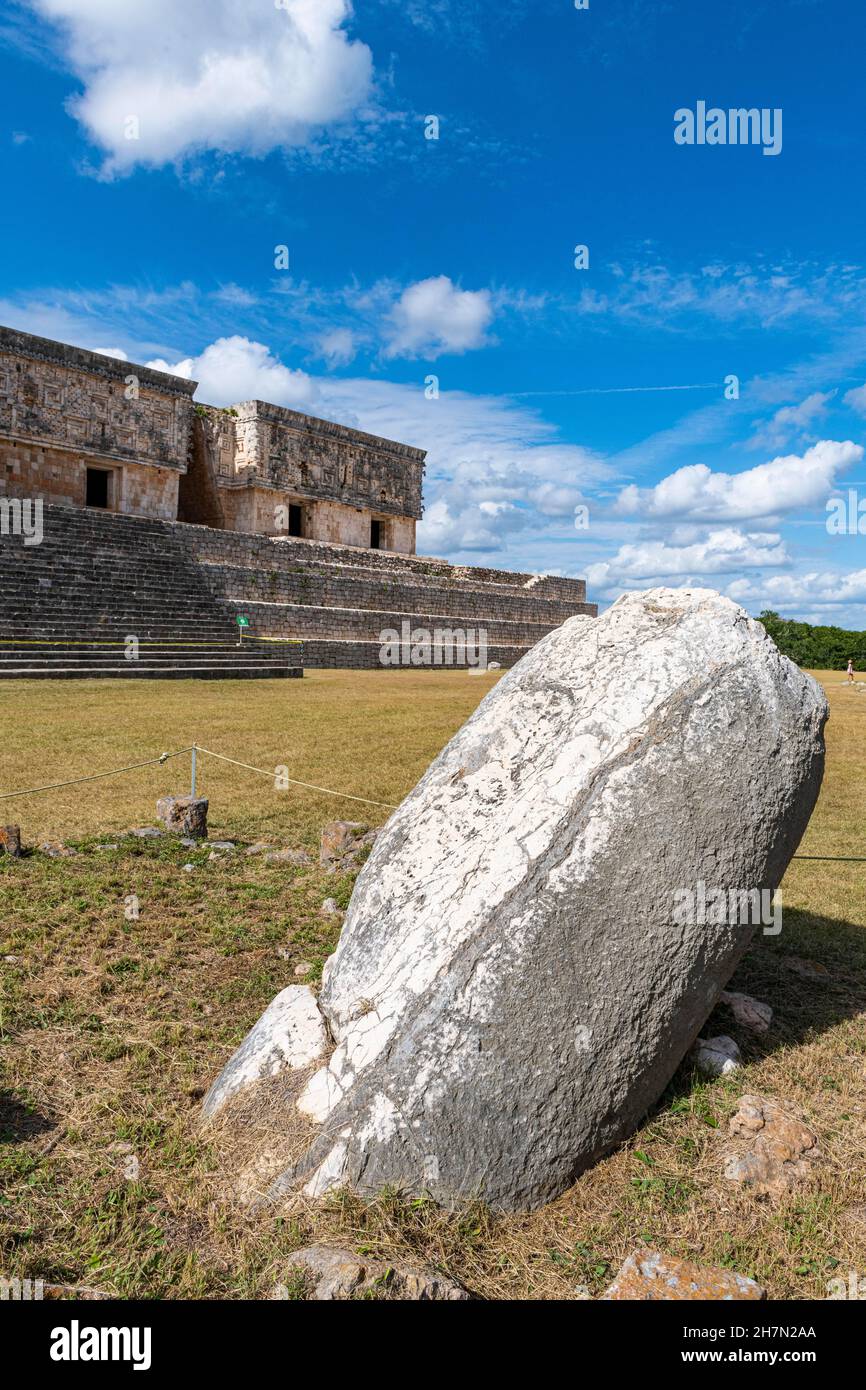 Sito patrimonio dell'umanità dell'UNESCO, le rovine Maya di Uxmal, Yucatan, Messico Foto Stock