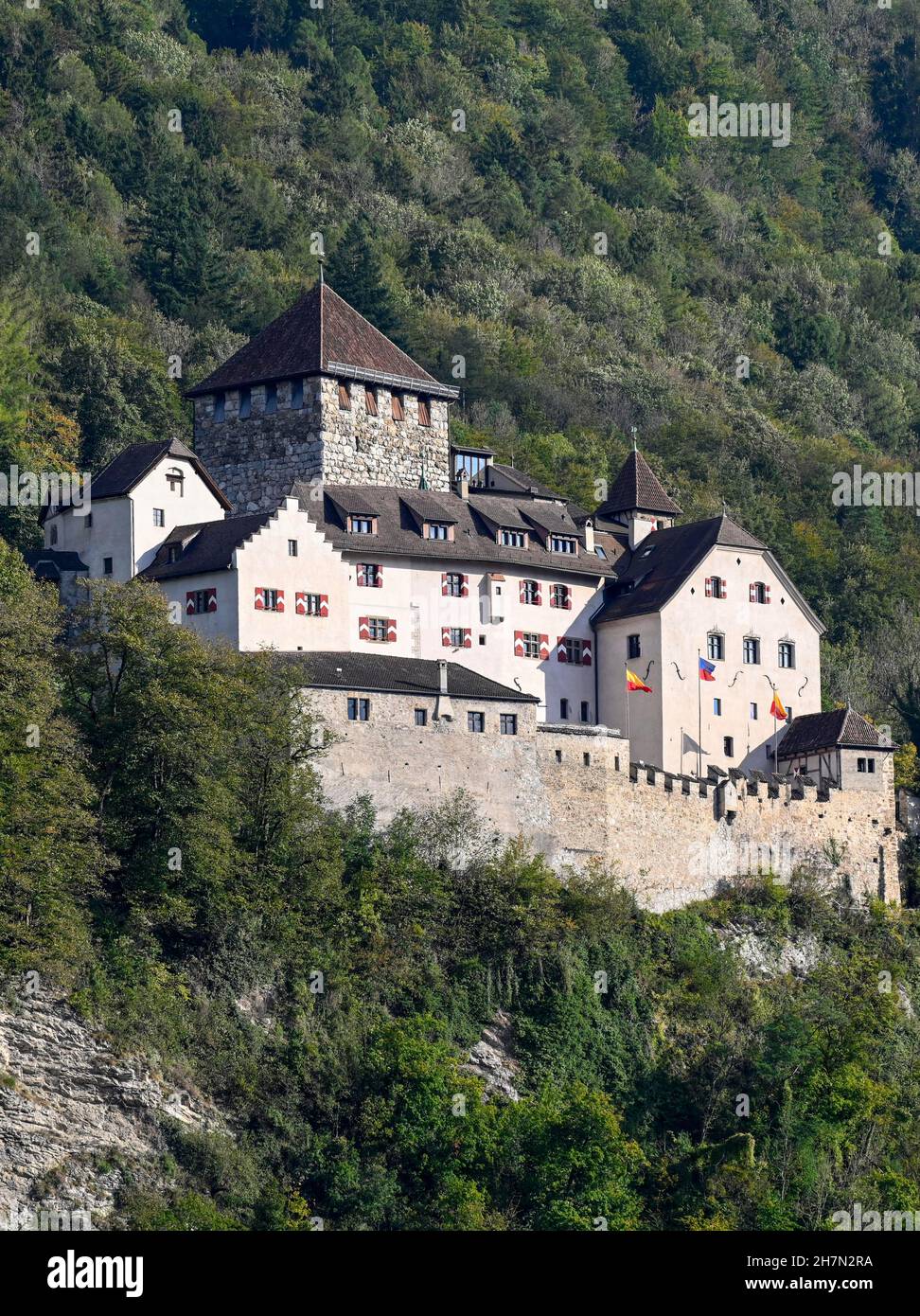 Il castello di Vaduz, Vaduz, Principato del Liechtenstein Foto Stock