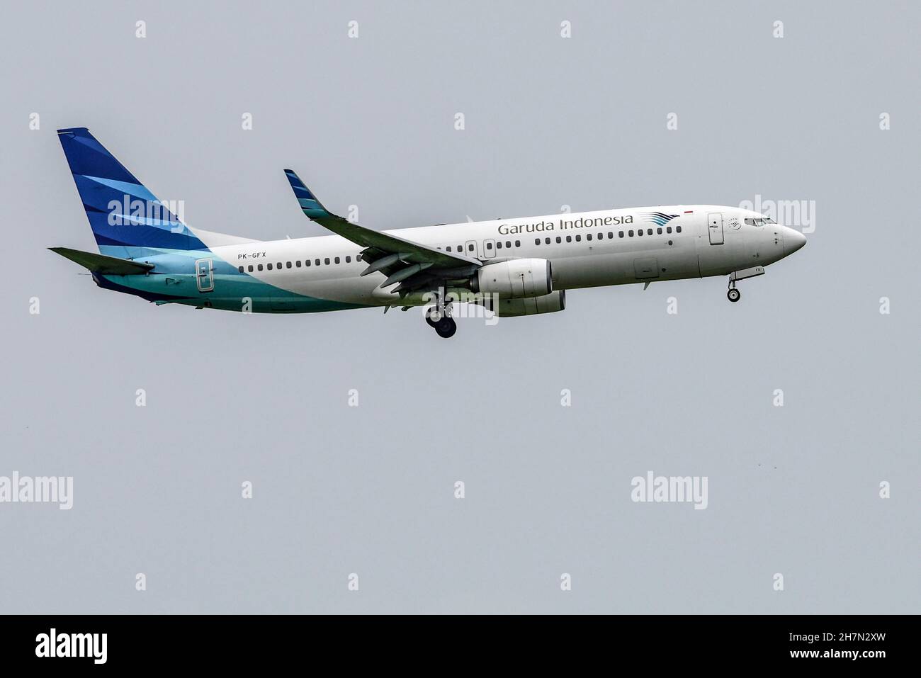 Velivolo Garuda Indonesia Boeing 737 Foto Stock