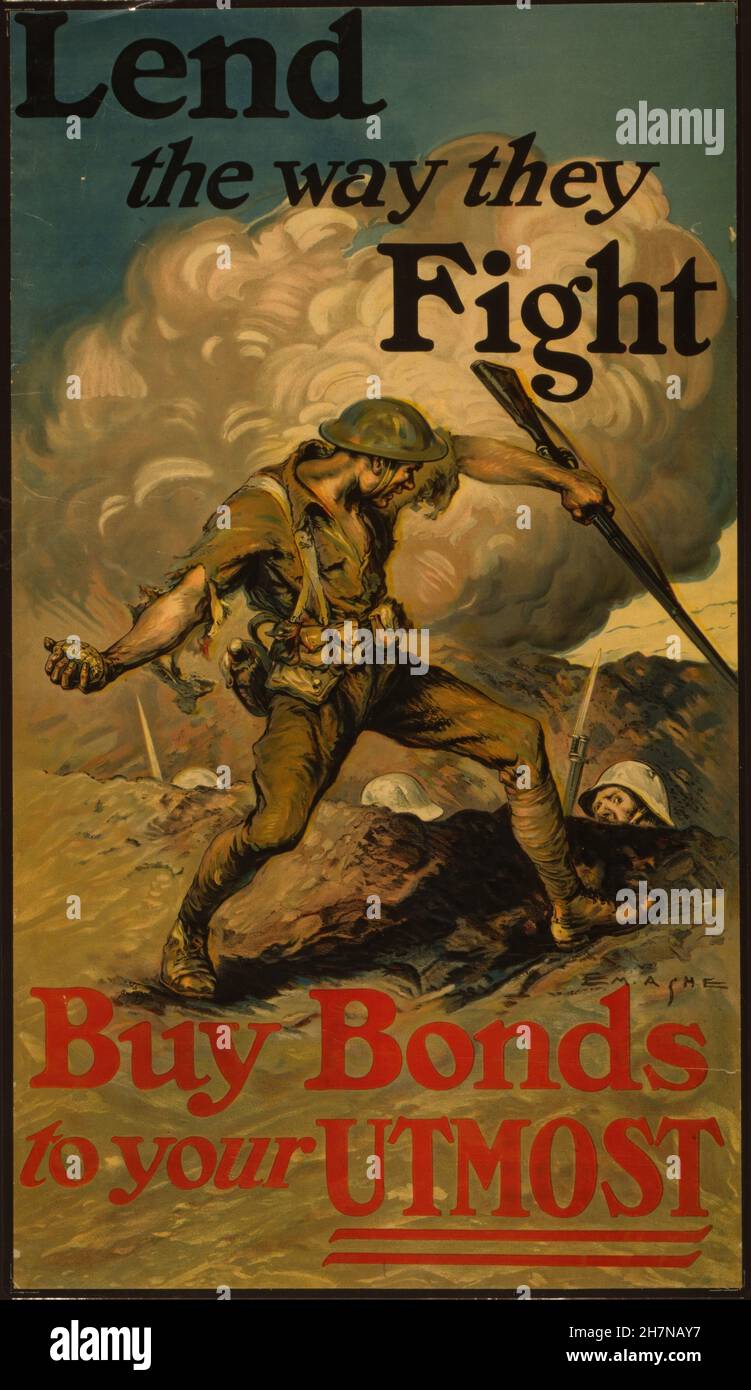 Poster prestito di guerra - Stati Uniti World War One Propaganda - 285 Foto Stock