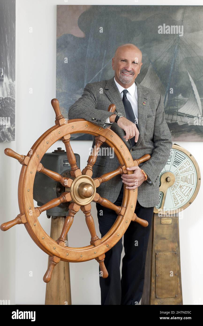 Vincenzo Onorato è armatore italiano. Presidente di Moby Lines, Tirrenia e Toremar. Responsabile del Mascalzone Latino Sailing Team che si trova nella fa Foto Stock