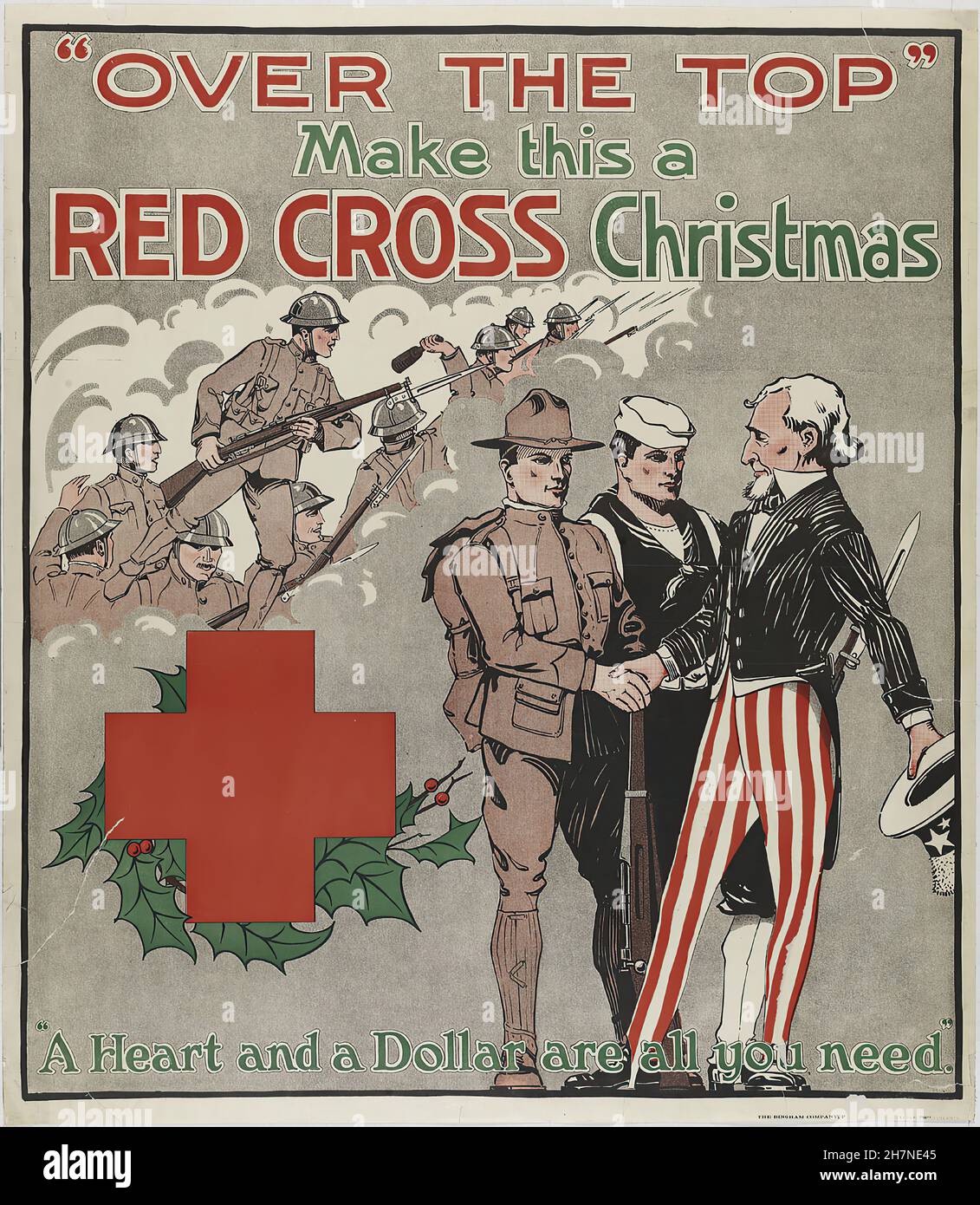 Sopra la parte superiore rende questo UN Natale della Croce Rossa - Poster Propaganda della prima Guerra Mondiale degli U.S.A Foto Stock