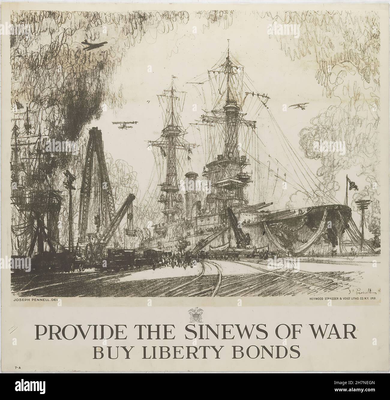 Fornire i sinews di guerra acquistare Liberty Bonds - mondo War One U.S.A Propaganda Poster Foto Stock