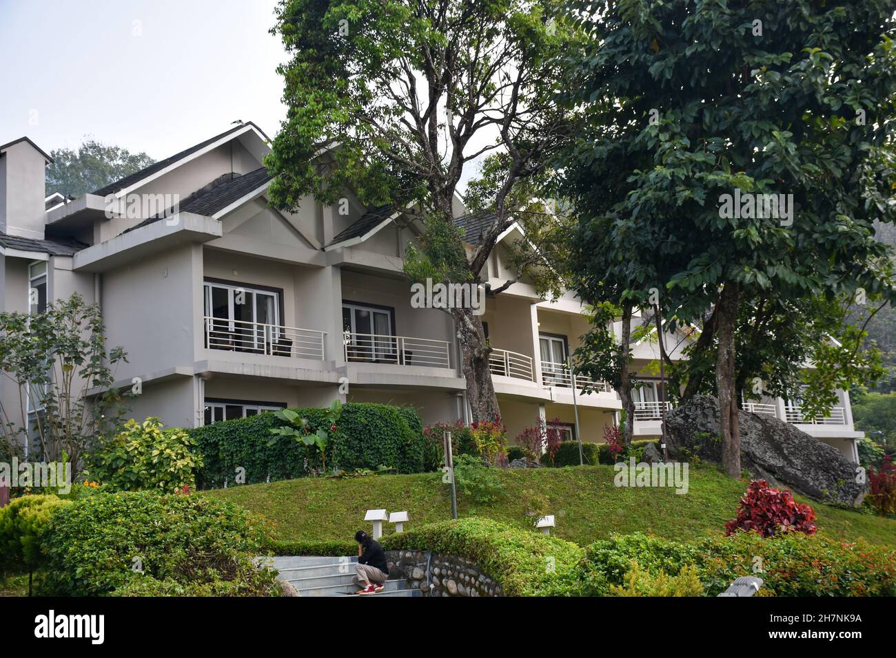 Bellissimo cottage duplex di lusso in The Woods con ambiente verde Foto Stock