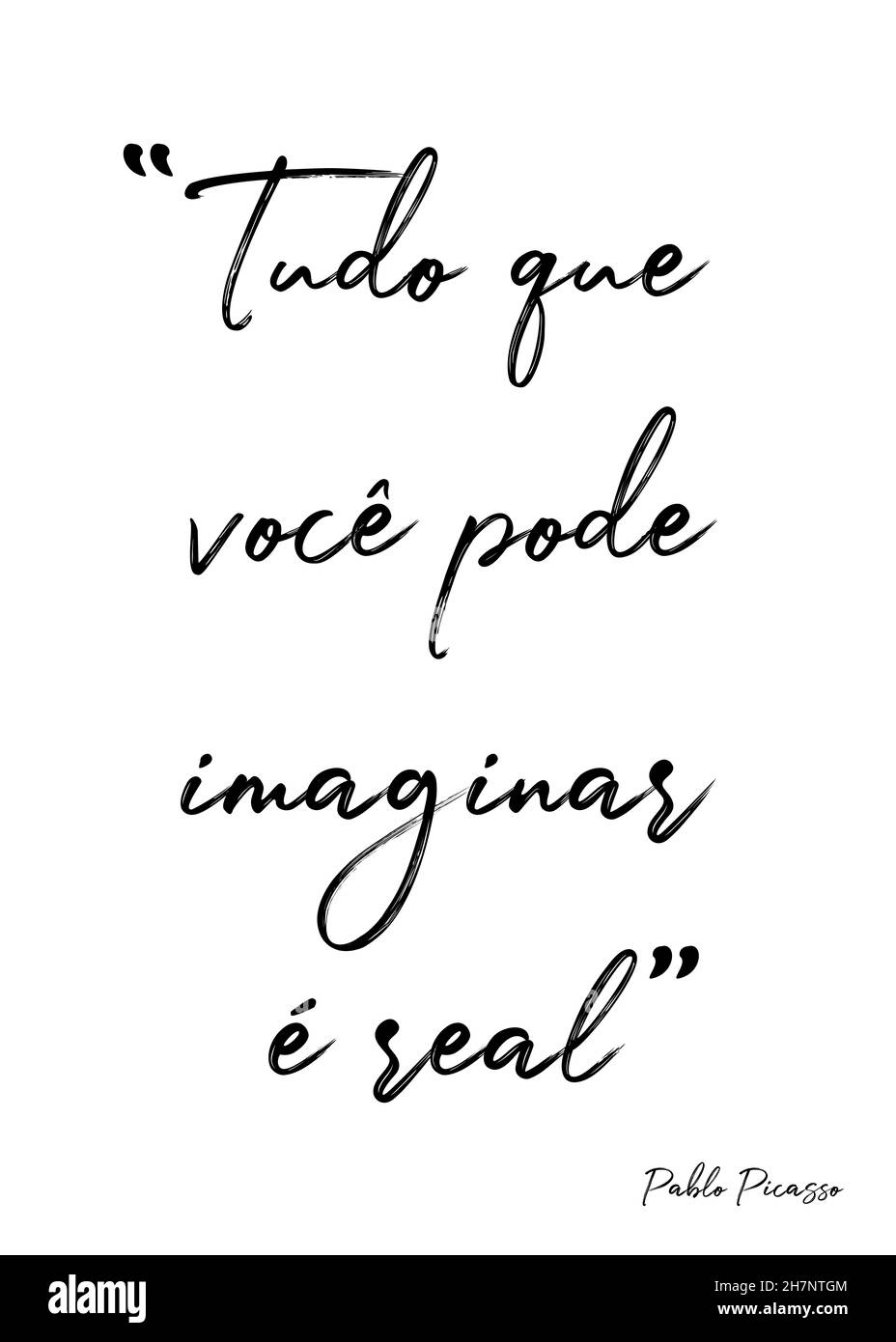 Bella arte digitale in lettere tipografiche, a colori e anche in bianco e nero Foto Stock