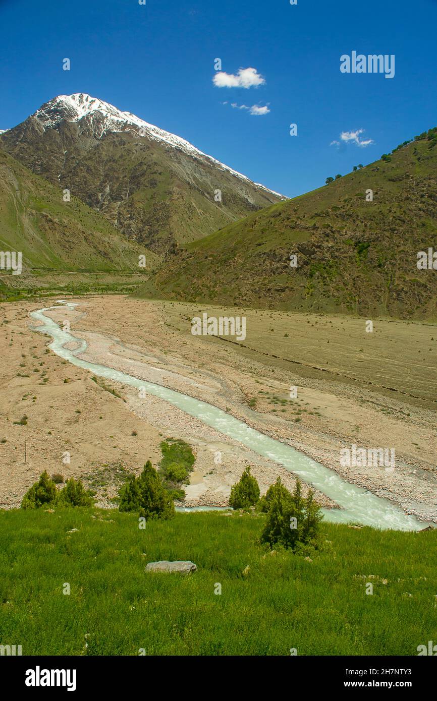 Fiume Chandrabhaga in darcha, Himachal Pradesh, India Foto Stock