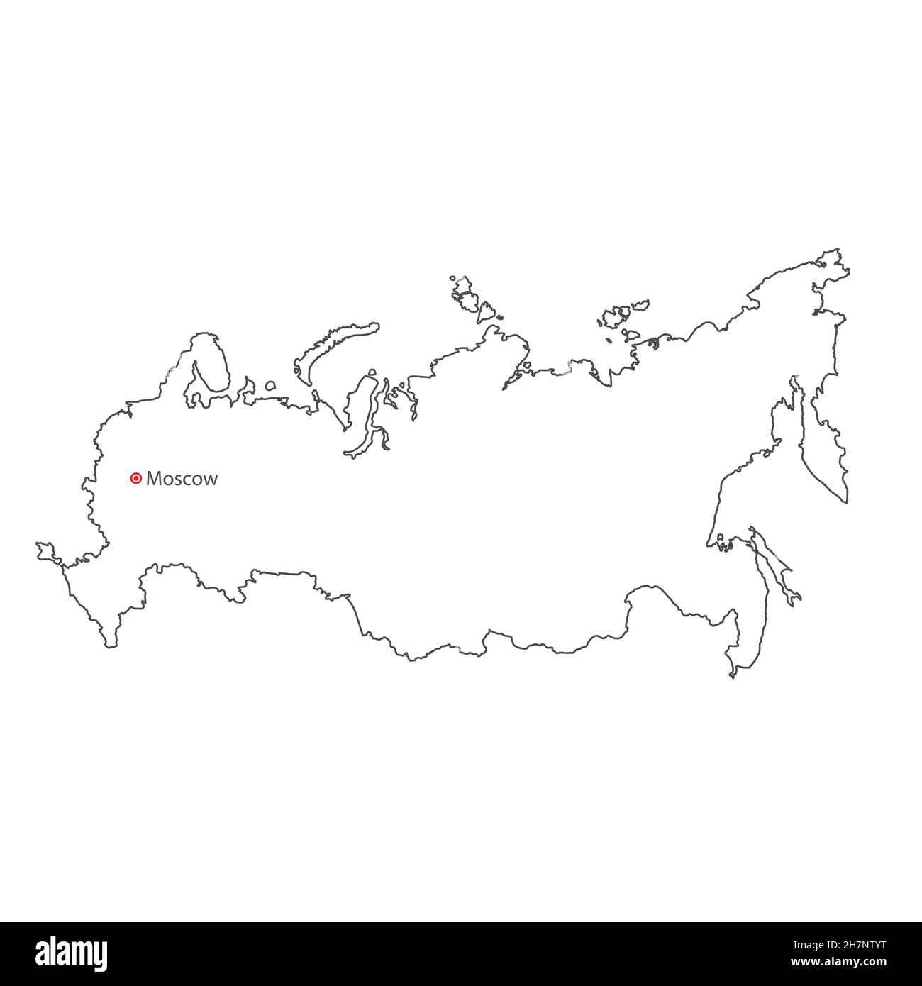cartina della russia - 9 Mappa della Russia in contorno nero. Icona Vector per applicazioni Web o mobili Immagine e Vettoriale - Alamy