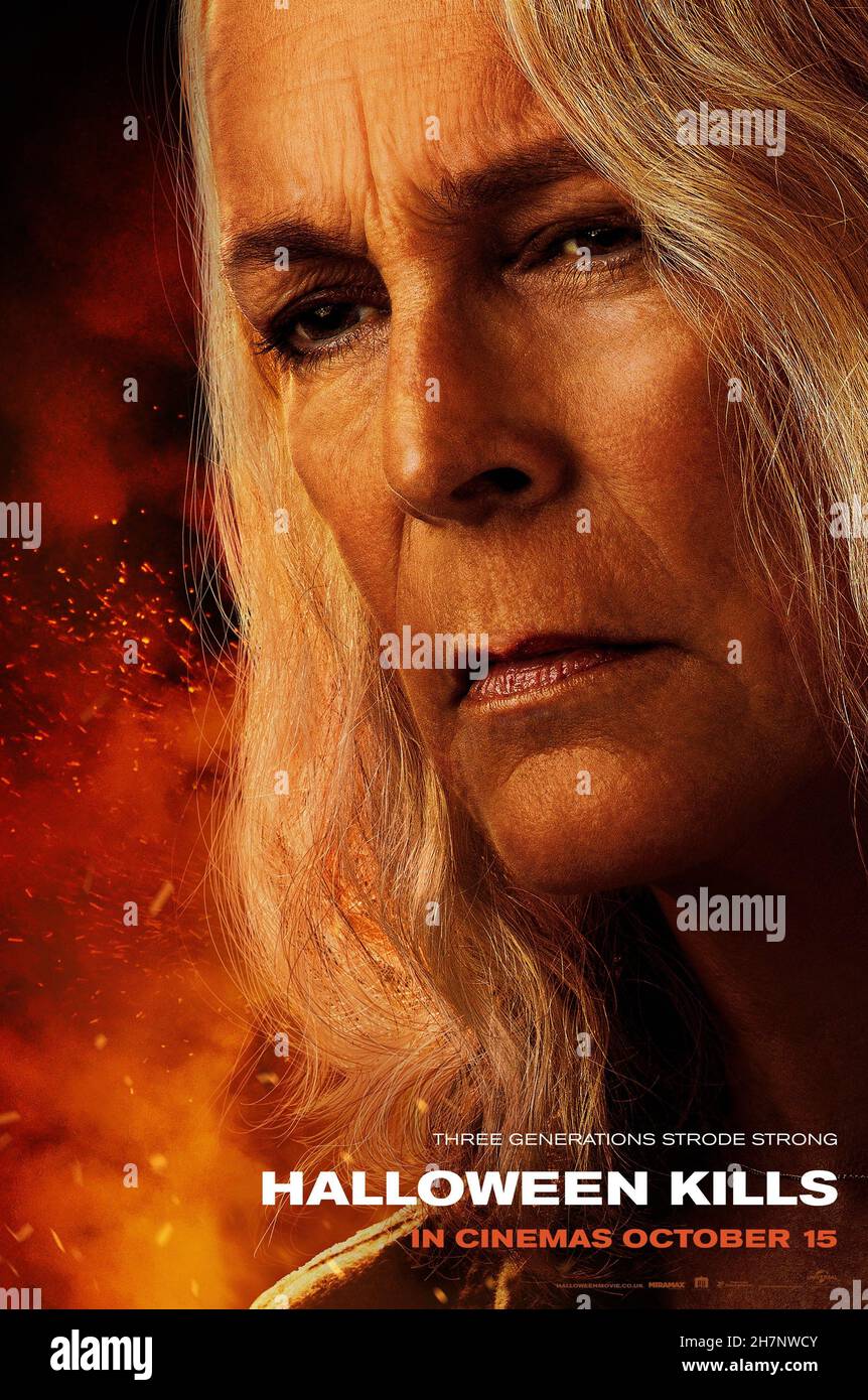 Halloween uccide anno : 2021 USA regista : David Gordon Green Jamie Lee Curtis American poster Foto Stock