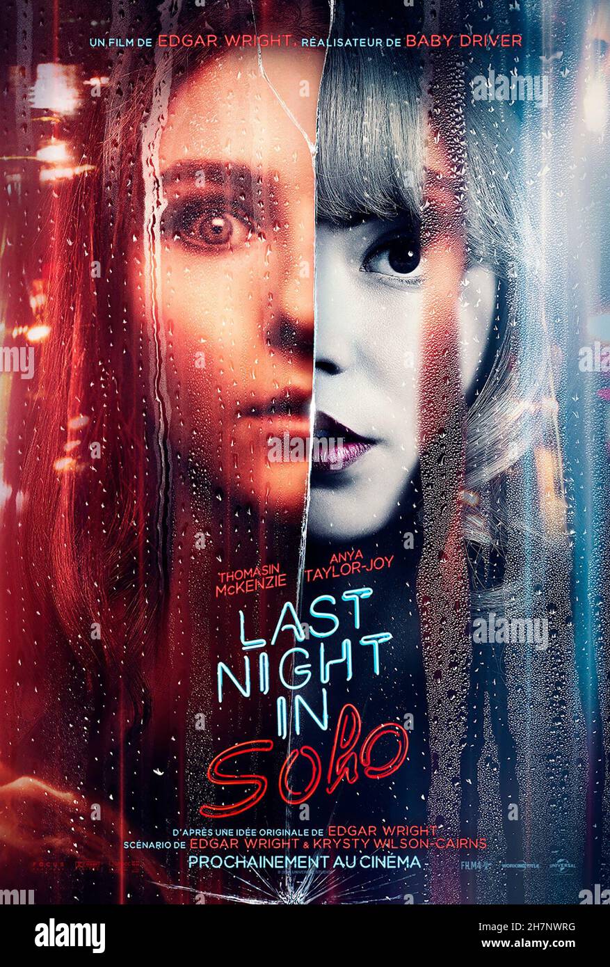 Ultima notte a Soho anno : 2021 Direttore britannico : Edgar Wright Thomasin McKenzie, Anya Taylor-Joy poster francese Foto Stock