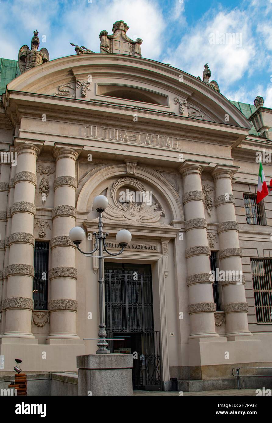 Biblioteca Universitaria Nazionale di Torino, Torino, Piemonte, Italia Foto Stock
