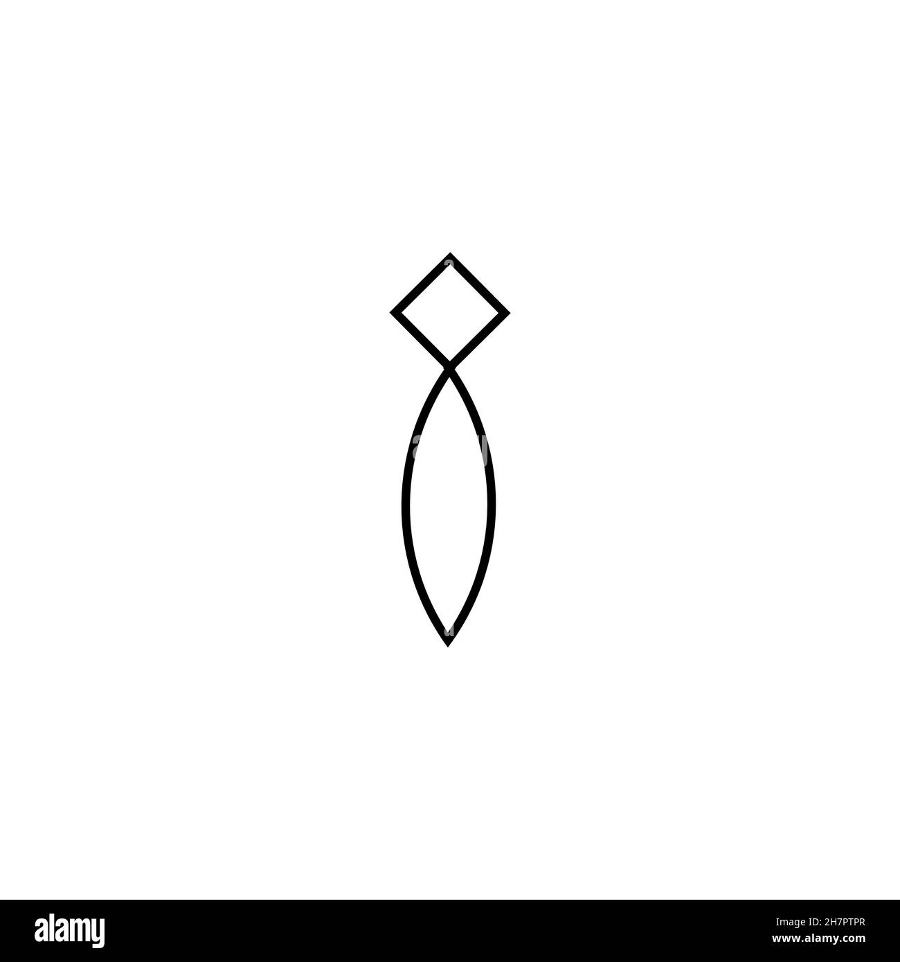 Icona della linea di legatura. Semplice stile uomo moda poster simbolo di sfondo. Elemento di design del logo. Stampa T-shirt. Vettore per adesivo. Illustrazione Vettoriale