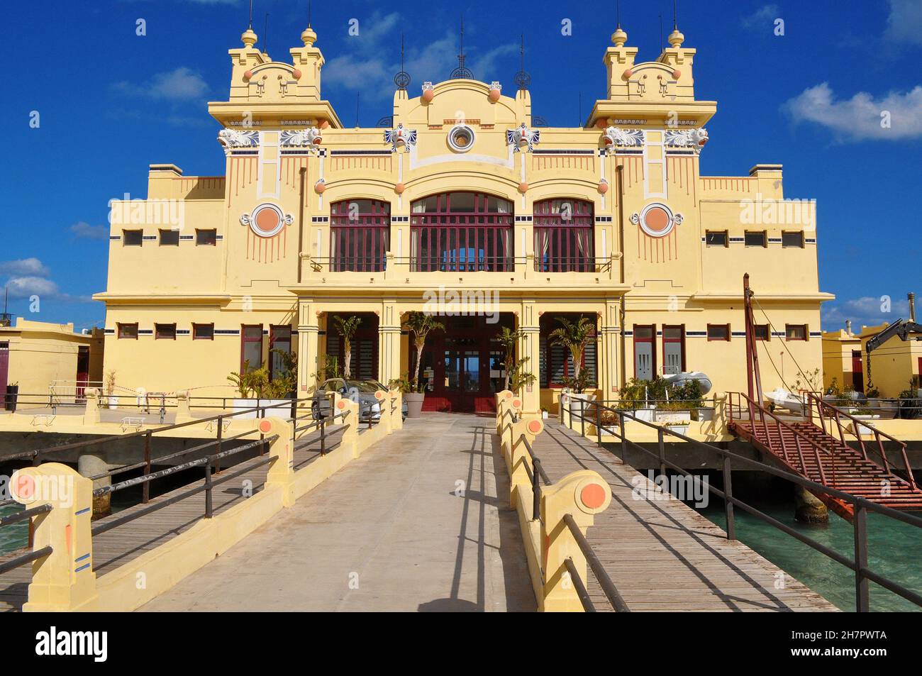 Palermo - Sicilia - Italia - stabilimento balneare di Mondello. Foto Stock