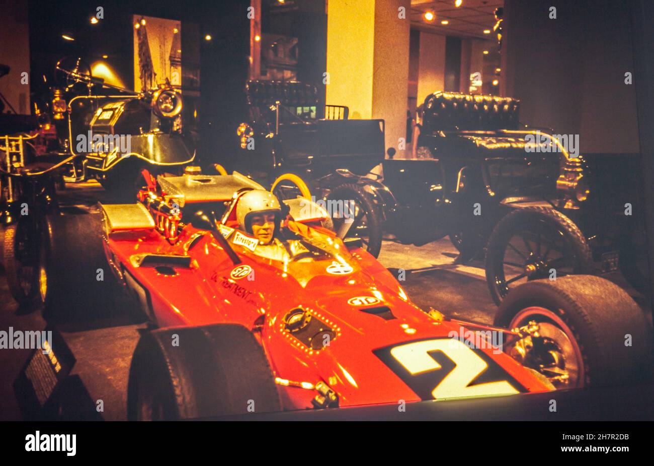 NEW YORK, STATI UNITI MAGGIO 1970: Formula 1 auto museo negli anni '70 Foto Stock