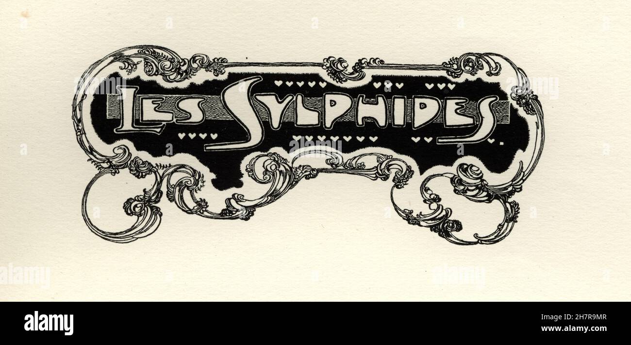 Titolo per il balletto Les Sylphides un balletto bianco corto e non narrativo alla musica del pianoforte di Frédéric Chopin Foto Stock