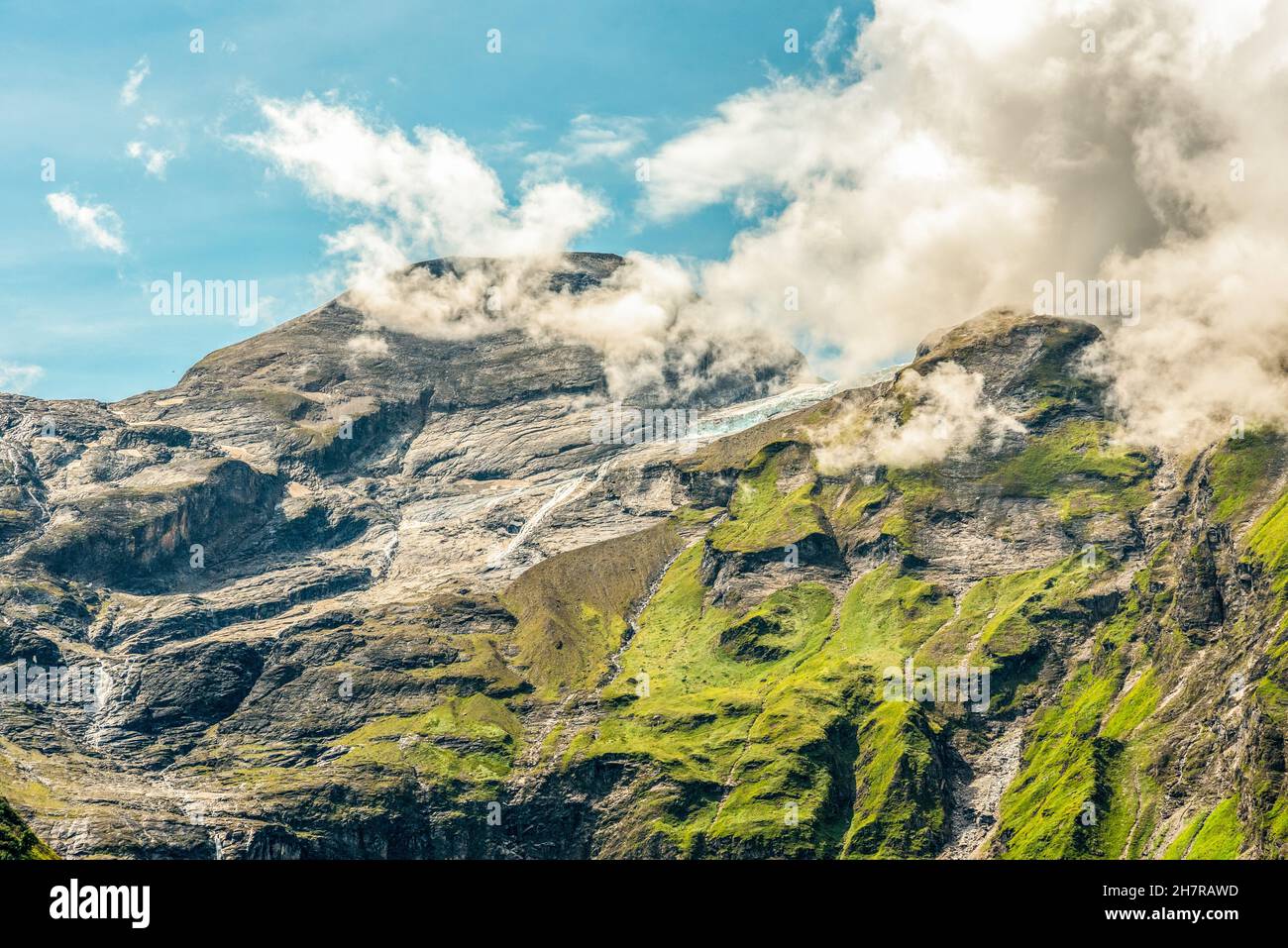 Escursioni intorno al Monte Grossglockner, la montagna più alta dell'Austria Foto Stock