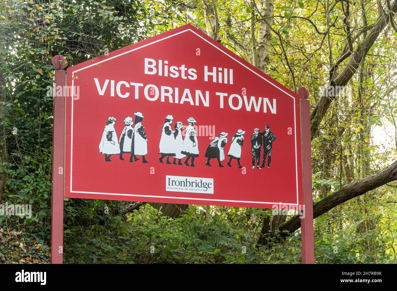 Blists Hill Victorian Town, un museo all'aperto costruito su un ex complesso industriale vicino a Ironbridge nello Shropshire, Inghilterra, Regno Unito Foto Stock