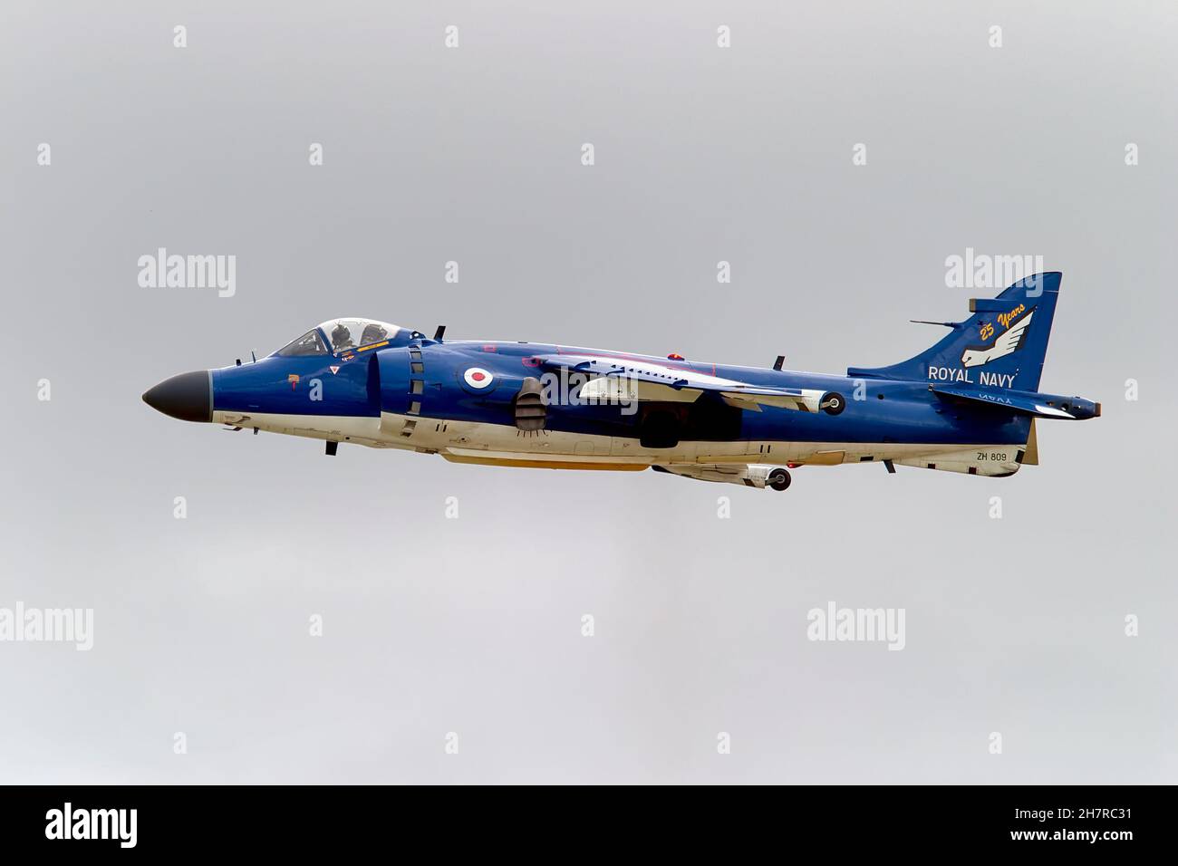 Yeovilton, Somerset, UK - Settembre 17 2004: British Aerospace Hawker Siddeley Sea Harrier fa.2, ZH809 di No.899 Naval Air Squadron, RNAS Yeoviton Foto Stock